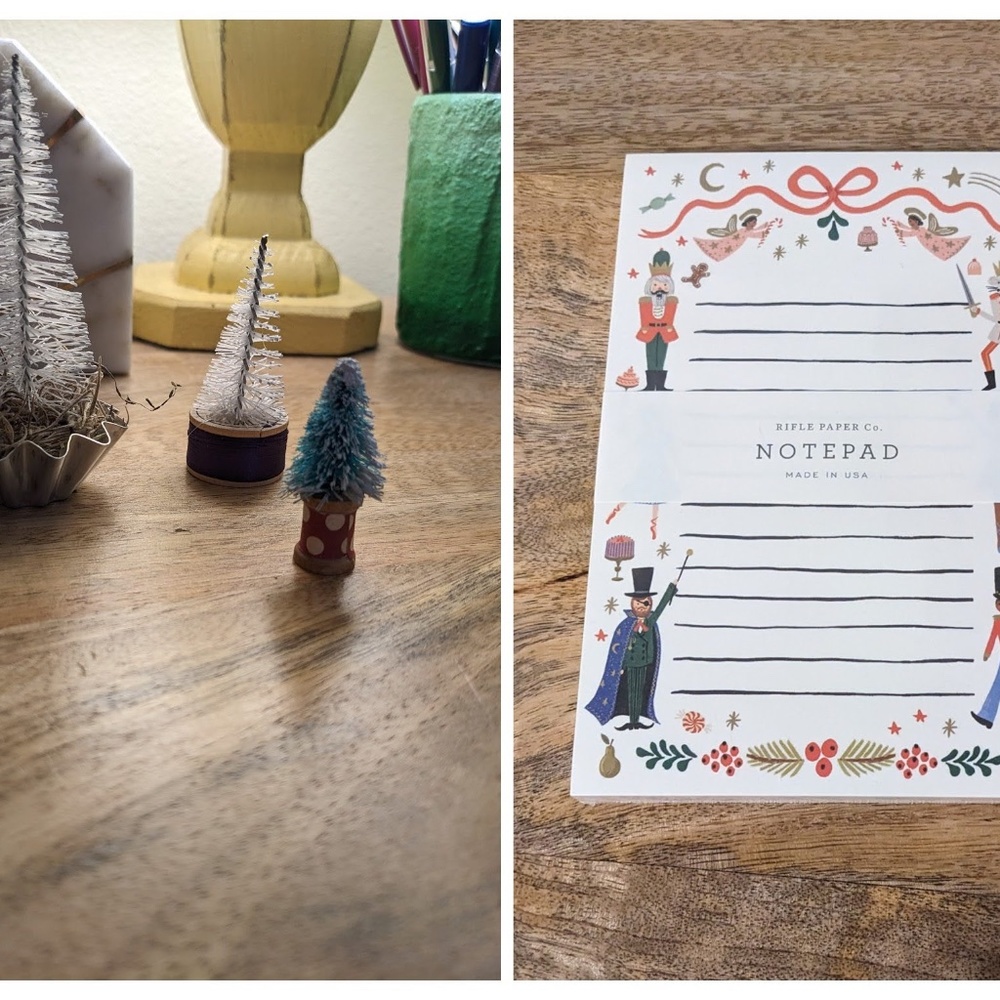 Rifle Paper Co Nutcracker Lined Notepad with 3 Mini Christmas Trees